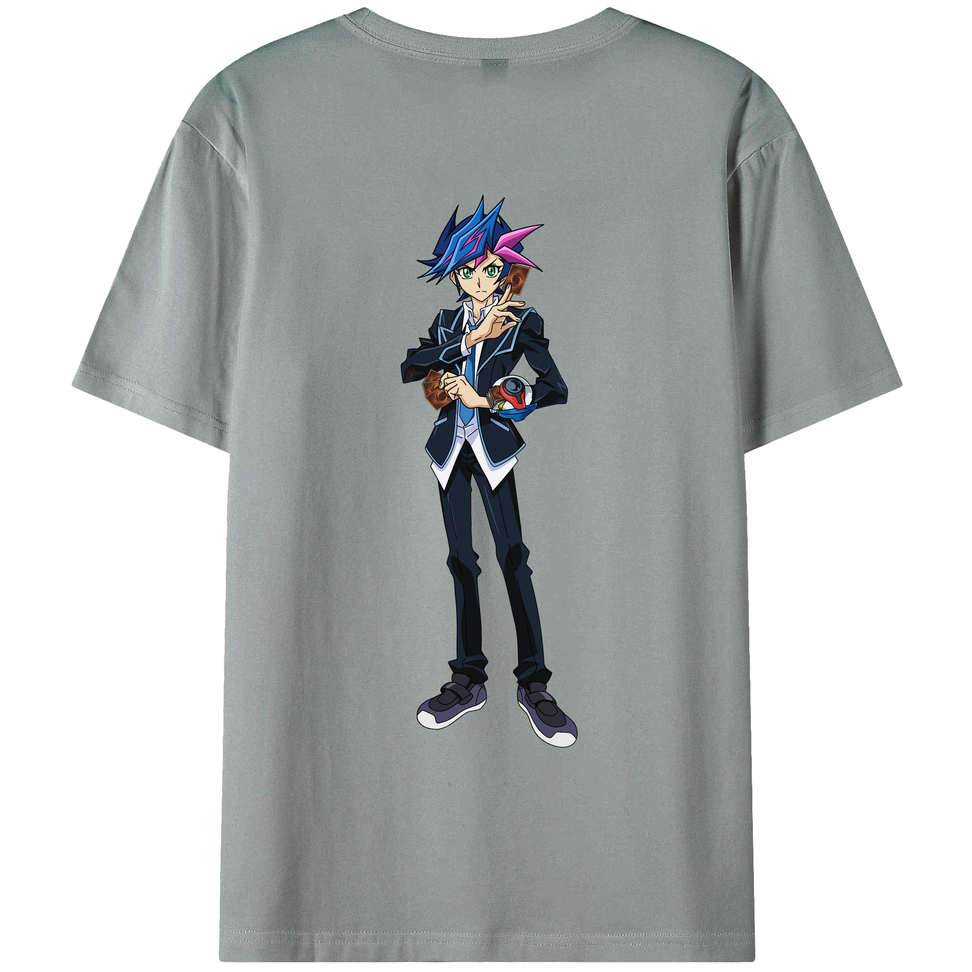 （画像用） 遊☆戯☆王 Yu-Gi-Oh! 綿100％ メンズ半袖Tシャツ（バックプリント） 通気性